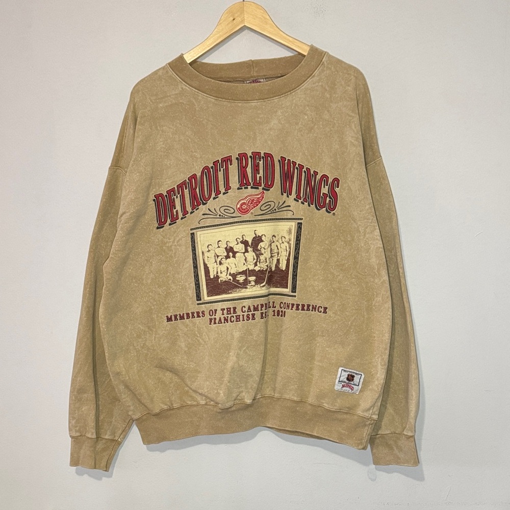 Vintage Detroit Red Wings Sweater / XL / Nutmeg / CCM / Campbell Conference